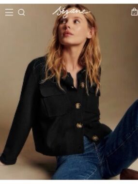Sezane Betty Cardigan in BLACK size M